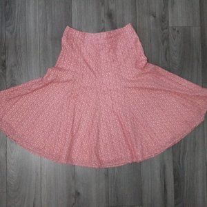 Gap Pink Cotton Lined Twirl Skirt